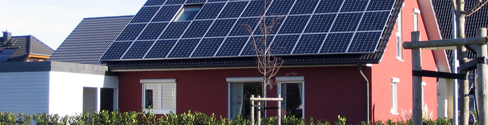 Solaranlage am Einfamilienhaus